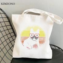 French Bulldog shopping bag handbag bolsas de tela bolso jute bag cotton bag bolsa compra cloth bolsas ecologicas sacolas 24*26cm