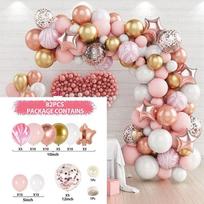 Macaron baliono girliandos arkos rinkinys 1-ojo gimtadienio vakarėlio dekoravimas vaikams, vestuvių gimtadienio balionas kūdikių dušas konfeti latekso balionas None