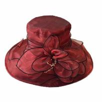 Sombrero elegante con estampado de lunares y flores para mujer, sombrero de Organza con ala ancha, Fiesta en la playa, 2022 m. 56-58CM