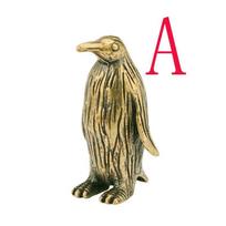 1PC Small Penguin Desktop Home Decoration Ornaments Cute Childlike Ornaments Copper Carving