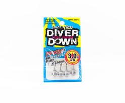 Xesta Jig Head Black Star Head Diver Down 3 grams Hook Size 6 (0922)