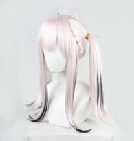 Anime VTuber Sukoya Kana Youtuber Cosplay Gray Pink Mixed Black Ponytails Heat Resistant Synthetic Hair Hallowen Party One Size rožinė