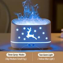 300 ml Sika Deer aromaterapinis difuzorius liepsnos lempa USB eterinių aliejų difuzorius ultragarsinis vėsus miglos gamintojas aromatinis oro drėkintuvas USB Cable white