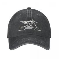 Motocross // monochromatic grey and black and white motorcycles Baseball Cap Dropshipping Cosplay Fashion Caps Male Women'S gray