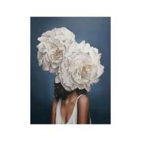 Female Flower Poster Abstract Nude Girl Sexy Painting Canvas Wall Printed Modern Art Picture of Living Room 21cm×30cm NoFrame