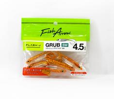 Žuvies Strėlė Minkštas masalas Flash J Grub SW 4,5 colio 5 vnt. pakuotėje #121 (0073)