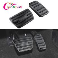 New Carbon Fiber AT Car Pedals for Honda Civic CRV CR-V Jade Accord Elysion Odyssey Replacement Gas Brake Pedal Protection black