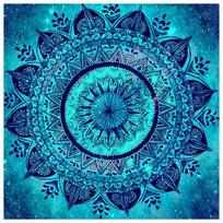 „HuaCan“ deimantų tapybos „pasidaryk pats“ rinkinys „Mandala“ paveikslėlis, pilnas apvalus grąžtas, mozaikos paveikslai, siuvinėjimas, namų dekoras 30x30cm blue