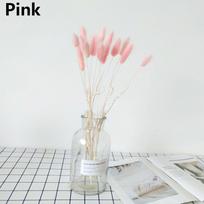 Naujai 30 vnt Bunny Tails Natūralios džiovintos gėlės Pampos žolės namų dekoras 5pcs rožinė