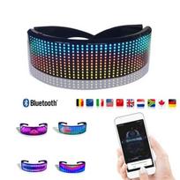 Šviečiantys LED akiniai Futuristiniai elektroniniai akiniai Šviečiantys akiniai Helovino festivalio KTV baro pasirodymas black