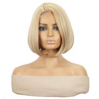 Miss Wig Women's Gold Highlight Dyed Short Bob Inner Synthetic High-temperature Resistant Material Wig Suitable For Daily Wear 35cm