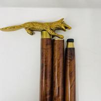 Žalvarinė rankena Medinė lazda Cane Antique Vintage Dovanai Nautical 93,98 cm