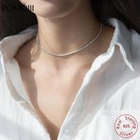 925 Silver Bridal Fashion Crystal Rhinestone Choker Necklace for Women Wedding Jewelry Tennis Chain Chokers Jewelry New