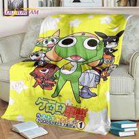 3D Animacinis Keroro Antklodė Mielos Varlės Antklodė Minkšta Lengva Flanelinė Antklodė Svetainei Miegamajam Sofai Kelionei Stovyklavimui Antklodė 125x150cm