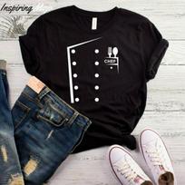 Virėjo uniforma marškinėliai Chef Juokingi virėjo marškinėliai kulinarijos marškinėliai Chef marškinėliai C XXXXL black