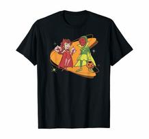 Wandavision Scarlet Witch Vision Retro 50S Comic Movie Funny Black T-Shirt S