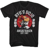 Street Fighter Ryus Dojo Juodi Unisex Marškinėliai XXXXL gray