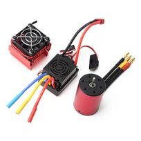 3900KV bešepetis variklis 3650 vandeniui atsparus variklis su 60A bešepečiu ESC 5.8V 3A BEC radiatorius 1/8 2300kv įvairiaspalvis