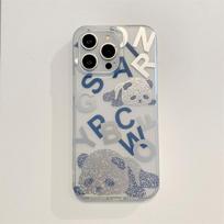 Bear Glitter telefono dėklas, skirtas iPhone 15 Pro Max 14 13 mielas dangtelis For iPhone 15 Pro Max mėlyna
