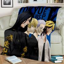 Anime Blanket 3D Printed Tokyo Revengers cartoon throw blanket for Sofa bed Adults and children bedroom soft bedspread 100x150cm