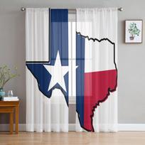 Map Lines Stars Tulle Curtains For Living Room Sheer Curtain Bedroom Voile Decorative Window Treatments 135W x 114H(cm)