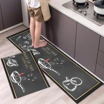 Madingas paprastas šiaurietiško stiliaus virtuvės grindų kilimėlis Buitinis kilimas ilgos juostos durų kilimėlis Modernus namų dekoras 40cmx60cm 40cmx120cm gray