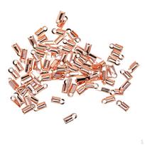 100pcs Rose Gold Plated Folding Crimps Cord Thong End Connectors 10mm