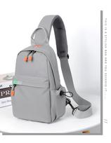 Unisex krūtinės krepšys Paprastas laikymo krepšys Lengvas kelioninis maža kuprinė Crossbody Bag Mada Kasdieniai vienetiniai krepšiai one size pilka spalva