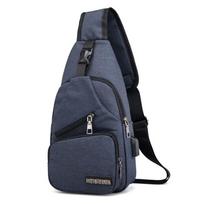 Unisex krūtinės krepšys Paprastas laikymo krepšys Lengvas kelioninis maža kuprinė Crossbody Bag Mada Kasdieniai vienetiniai krepšiai mėlyna