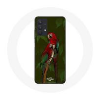 Coque Samsung Galaxy A32 4G Ara macao perroquet rouge raudona
