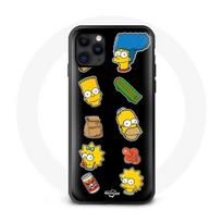 „IPhone 11 Pro Max“ dėklas „The Simpsons“. juoda