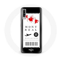 Coque pour Samsung Galaxy A70 Billet d'avion Montréal Canada