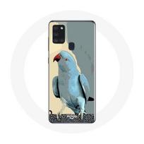 Case - Samsung - Galaxy A21S - Soft - Parrots - Blue mėlyna