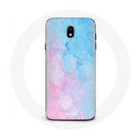 Coque pour Samsung Galaxy J7 2017 Fond rose bleu