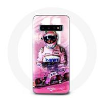 Coque pour Samsung Galaxy S10 Formule 1 Sergio Pérez Pilote de F1 Rose