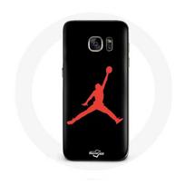 Coque pour Samsung Galaxy S6 edge Air Jordan Logo Rouge