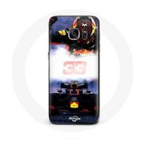 Coque pour Samsung Galaxy S6 edge Formule 1 Max Verstappen Pilote de F1 noir rouge et jaune