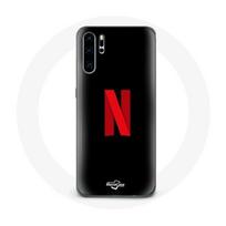 Coque pour Huawei P30 Pro Netflix Logo rouge fond noir
