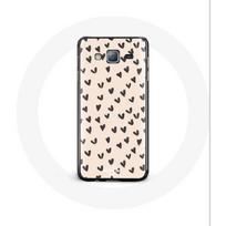 Coque pour Samsung Galaxy j5 Fond de texture abstraite coeurs noirs