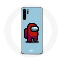 Coque pour Huawei P30 Pro Among Us jeu vidéo Fond bleu