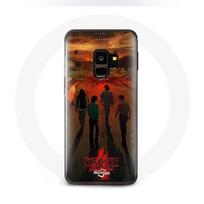 Coque pour Samsung Galaxy S9 Stranger Things Saison 4 Affiche Art Equipages de la Nouvelle Théorie