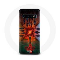 Coque pour Samsung Galaxy S10 Edge Stranger Things Saison 4 Affiche Equipages de la Nouvelle Théorie