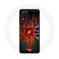 Coque pour Samsung Galaxy A12 Stranger Things Saison 4 Affiche Equipages de la Nouvelle Théorie