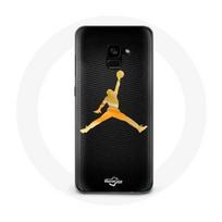 Coque pour Samsung Galaxy A8 Plus Air Michael Jordan Logo Jaune