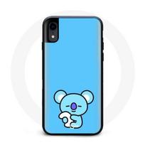 Coque pour Iphone XR Bangtan BTS BT21 Koya RM Fond Bleu