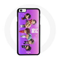 Coque pour Iphone SE BTS TinyTAN Animation Affiche RM Jin Suga J-Hope Jimin Jungkook Et V Mic Drop Danse