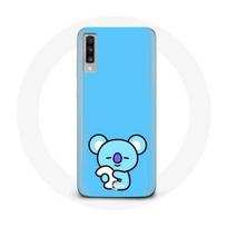Coque pour Samsung Galaxy A50 Bangtan BTS BT21 Koya RM Fond Bleu