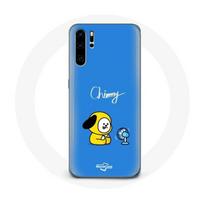 Coque pour Huawei P30 Pro Bangtan BTS BT21 Chimmy Jimin Fond Bleu