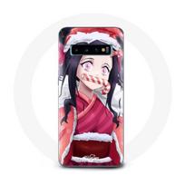 Coque pour Samsung Galaxy S10 Edge Anime Demon Slayer Kamado Nezuko Le jour de Noël 2023