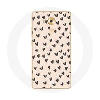 Coque pour Huawei Mate 8 Fond de texture abstraite coeurs noirs